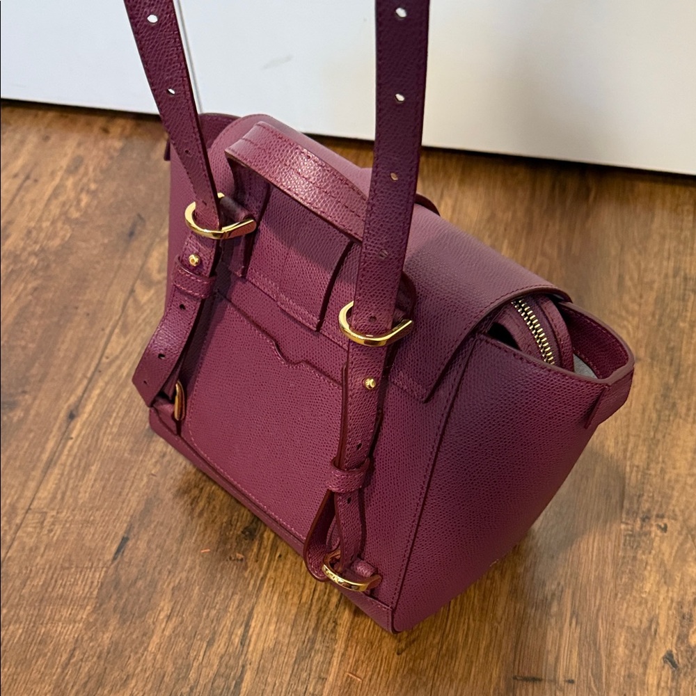 Like new Senreve Mini Maestra Bag in Plum pebbled leather - Picture 9 of 14